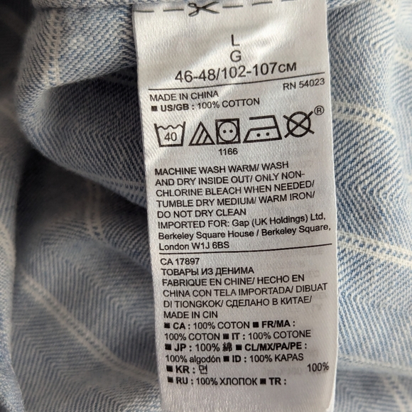 Men's Banana Republic Button Down Shirt Camden Fit size Large - Picture 5 of 5